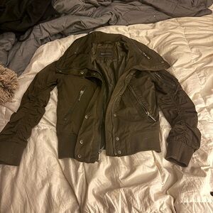 BCBGMaxAzria Army Green Bomber Jacket
